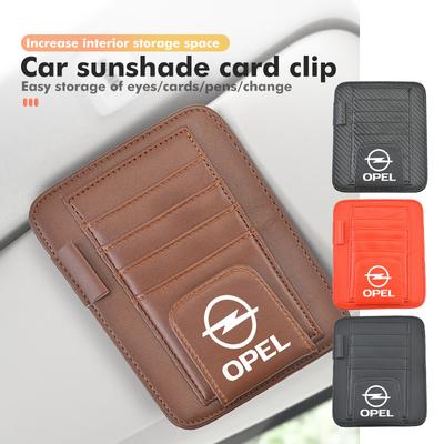 Car Sun Visor Sunglasses Clip Credit Card Pen Storage Holder For Corsa Mokka Astra Cascada Adam Insignia Meriva Vectra