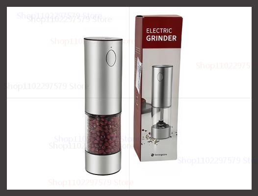 

Набор электрических мельниц для перца, перезаряжаемый через USB, автоматическая мельница для соли и перца, регулируемая, со светодиодной подсветкой для приготовления пищи, кухни, столовой серый