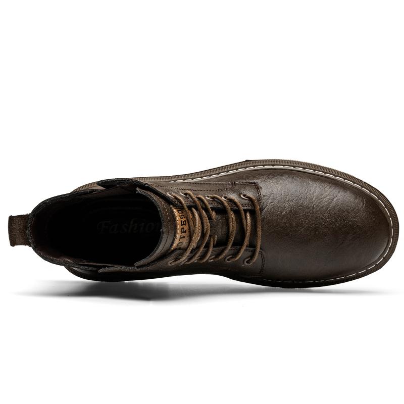 2026 New Men's Warm Leather Boots Genuine Cowhide Wool Lined Non - slip Ankle Boots for Outdoor Autumn Winter Size 38 - 44