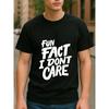 European Size Personality Declaration, Rebellious Spirit Men's Printed Short-sleeved Shirt, Simple Knitted Pure Cotton T-shirt