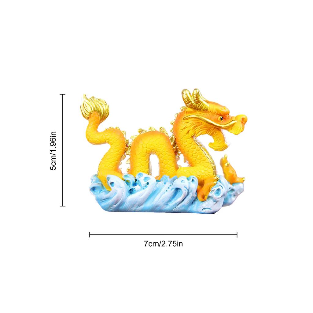 Chinese Style Dragon And Phoenix Chengxiang Resin Ornaments Baking Cake Decoration Celebration New Year Spring Festival Dress