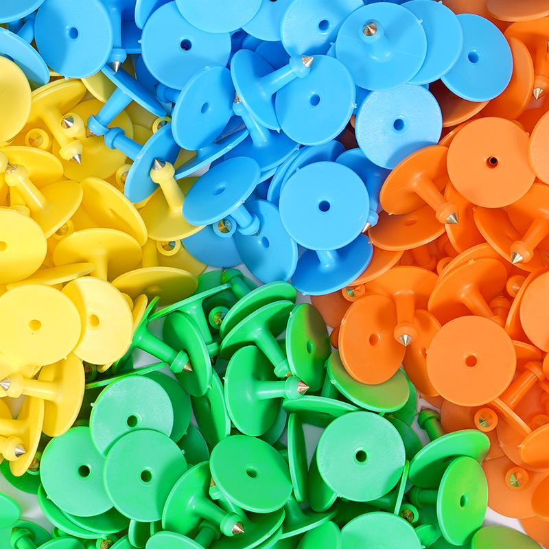 100Pcs Sheep Goat Ear Tag with Number / Ear Tag Pliers Laser Copper Head Earrings Farm Livestock Sheep Ear Identification Tools