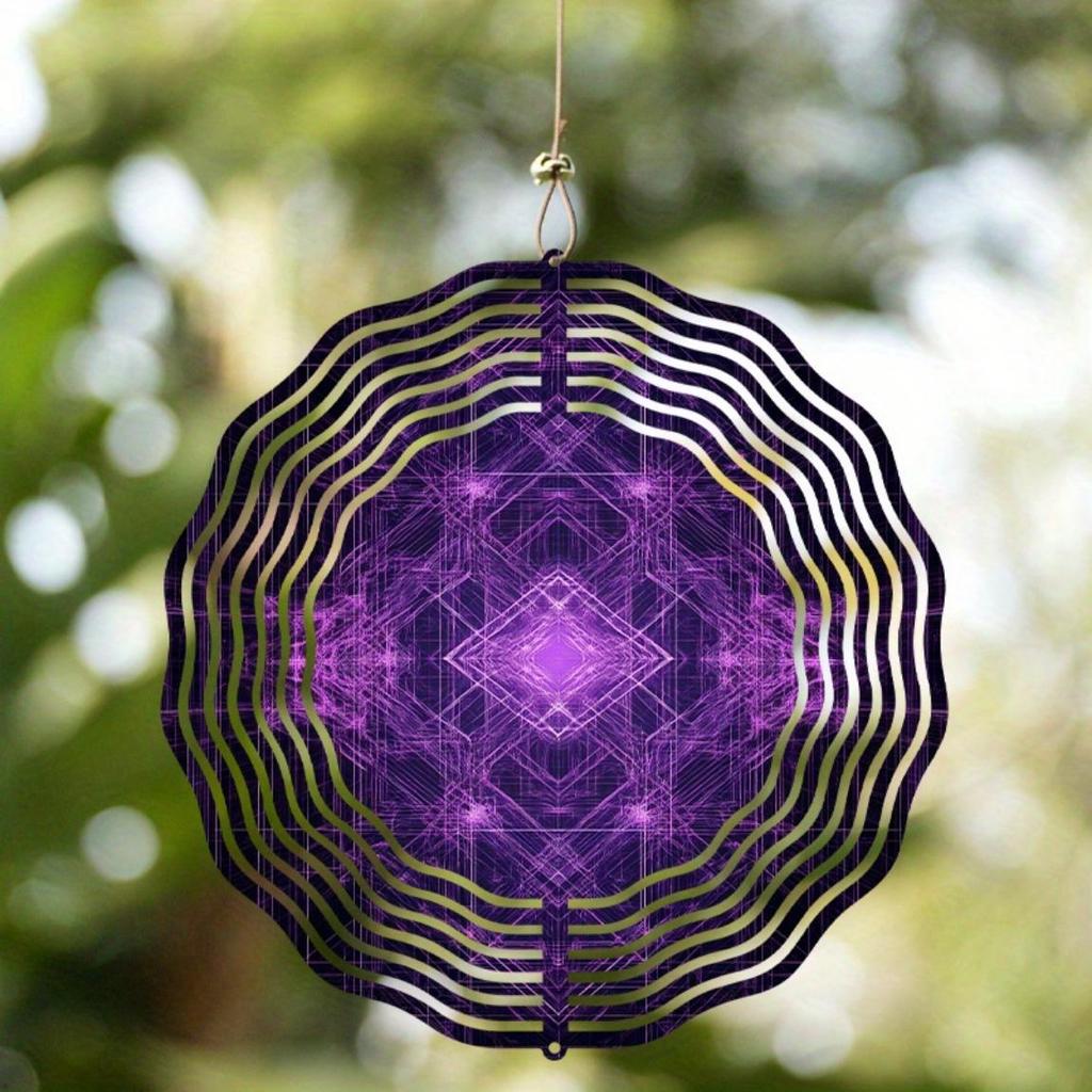 10 Inch Hanging Wind Chime for Garden Balcony Decor Rotating Hook Elegant Art Design High Quality Gift for Spring Summer