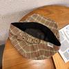 Trendy Retro Grid Print Newsboy Cap Windproof Warm Features Streetwear Casual