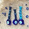 Boho Evil Eye Pendant Handmade Macrame Turkish Nazar Charm Cotton Tassel Bag Hanger Car Ornament Home Decor Gift