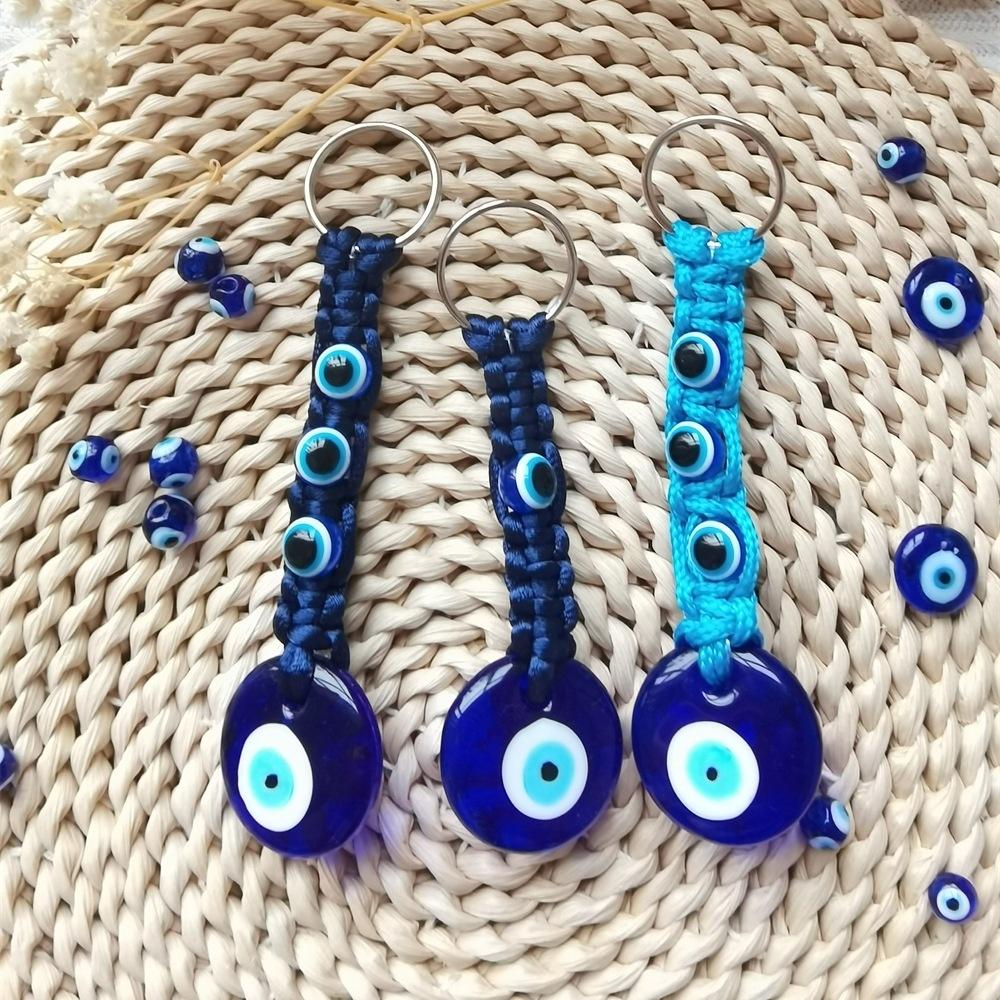 Boho Evil Eye Pendant Handmade Macrame Turkish Nazar Charm Cotton Tassel Bag Hanger Car Ornament Home Decor Gift