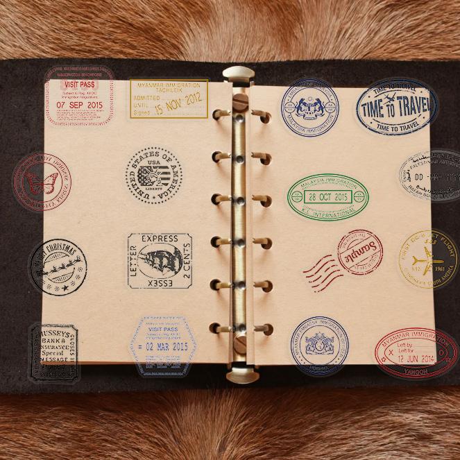 60pcs Vintage Postmark Waterproof Cartoon Stickers Pack -Retro Doodle Art Aesthetics For Suitcase Water Bottle Phone Laptop