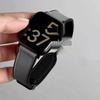 Compatible Crazy Horse Pattern Silicone Magnetic Buckle Strap for Apple Watch Series 11, Huawei Fit34, and Xiaomi Smart Band 89.