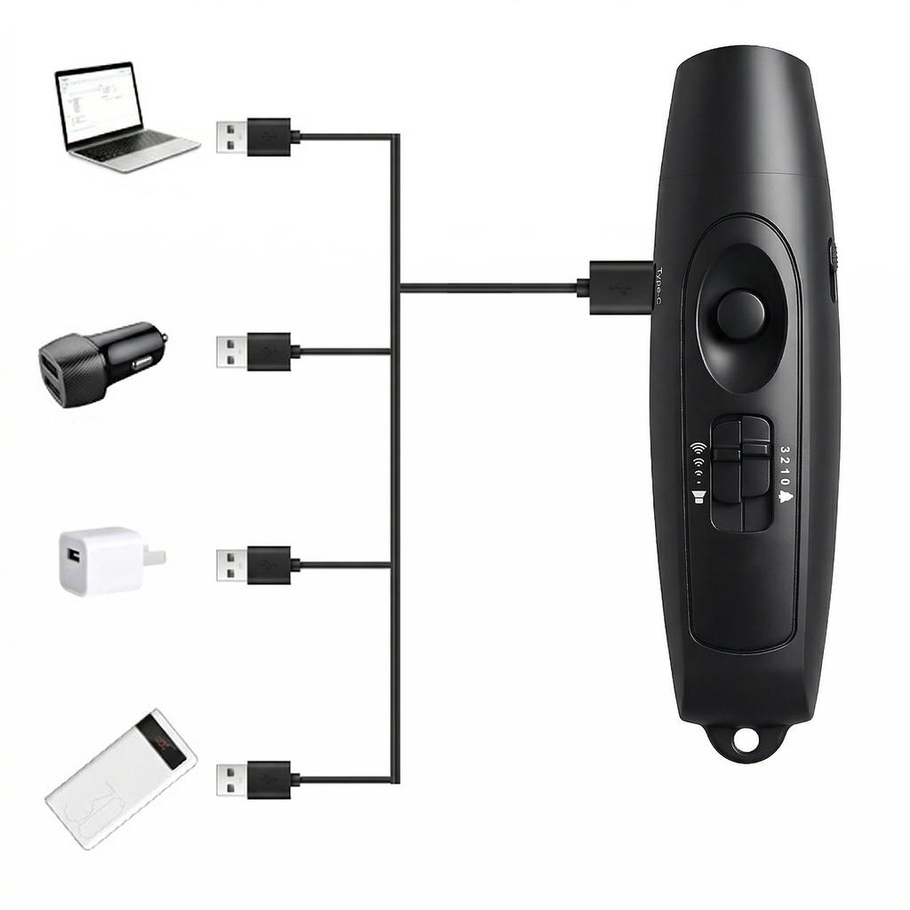 Electronic Whistle Basketball Football Referee Training Survival Whistle USB Rechargeable Emergency Safety Whistle with LED Lamp