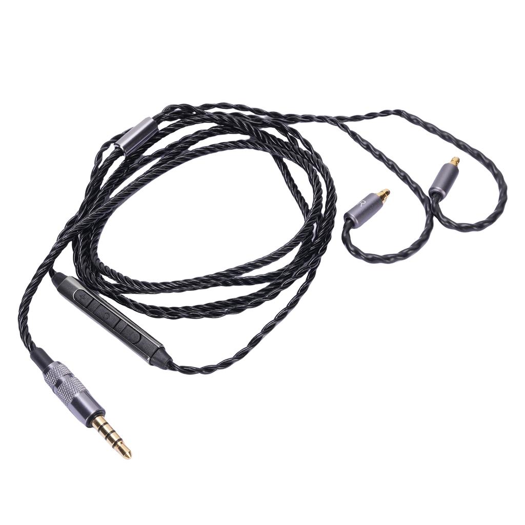 Headphone Cable Fit for IE100 IE400 IE500 with Mic 3.5mm Plug 3.94ft Long Improve Sound Quality Headphone Replacement