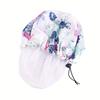 1pc Men and Women Double Layer Waterproof Shower Cap Floral Print Adjustable Double-Layer Elastic Hair Cap Bathing Accessory