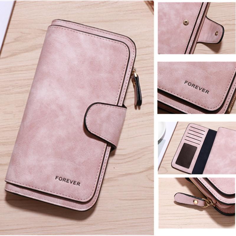Wallet Women Leather Luxury Card Holder Clutch Casual Women Wallets Zipper Pocket Hasp Ladies Wallet Female Purse