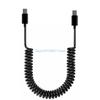 R6FF Spring Type C Male to Type C Male Charging Cable Data Cord USB2.0 480Mbps