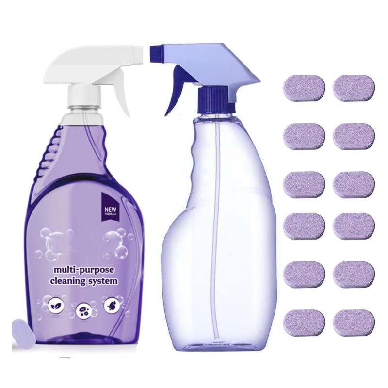 Instants Mix Kitchen Cleaner 1 Sprays Bottle 6 Tablets Eliminates Stubborn Oil Stains Odors For Food Contact Surfaces