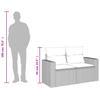 Vidaxl Garden Sofa With Cushions, 2-Seater, Brown, Poly Rattan