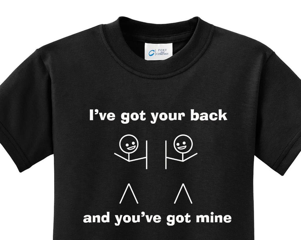 I've Got Your Back White Print Kid's T-Shirt WIGOT-PC61Y