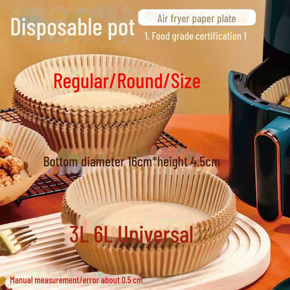 Farfurii de Hârtie Rectangulare Rezistente la Temperaturi Înalte, Absorbante de Ulei, pentru Friteuză cu Aer, pentru Copt