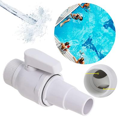 2-Way Ball Valve Pool Pump Valve 1.5 - 1.25in Pool Filter Stop Connector Maximum 50 PSI Pressure Rating for Home Backyard Plunge