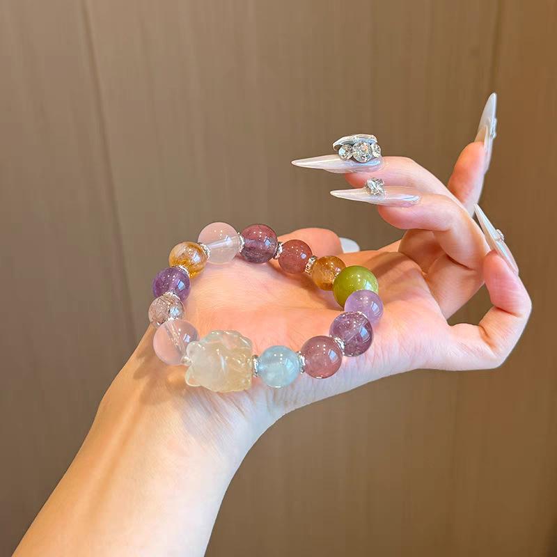 Jiangnan Style Aquamarine & Sandalwood Emotionally Stabilizing Women's Bracelet