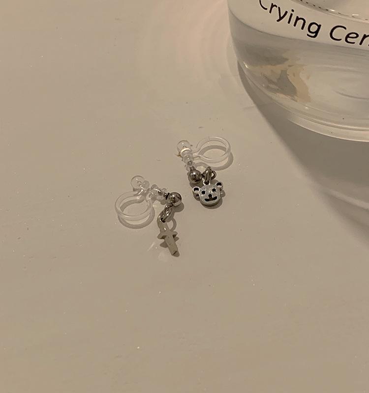 Pearl European Style White Geometric Curl-Proof Cream Women's Earrings, Individually Packaged