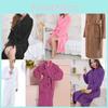Luxurious Coral Fleece Warm Bathrobe For Men And Women Flannel Winter Kimono