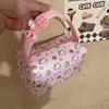 Cute Sanrio Hello Kitty Cosmetic Bag Girl Kt Handheld Makeup Bag Large Capacity Travel Portable Storage Bag Organizer Pouch Gift