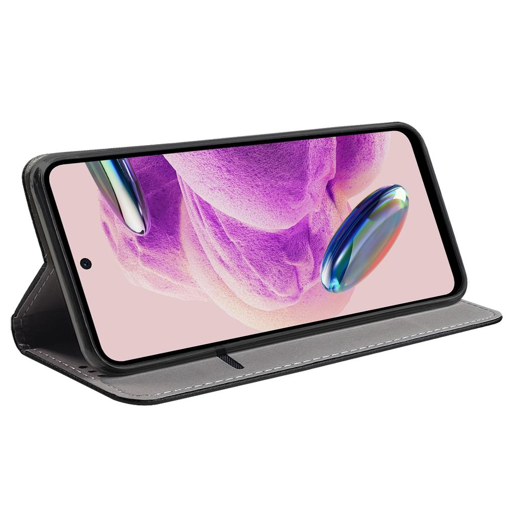CASE for Xiaomi Redmi Note 12S SMART MAGNET BOOK CASE NAVY BLUE + 9H GLASS