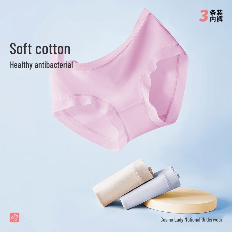 Cosmo Lady 2K320B Women's Cotton Briefs (3-Pack)