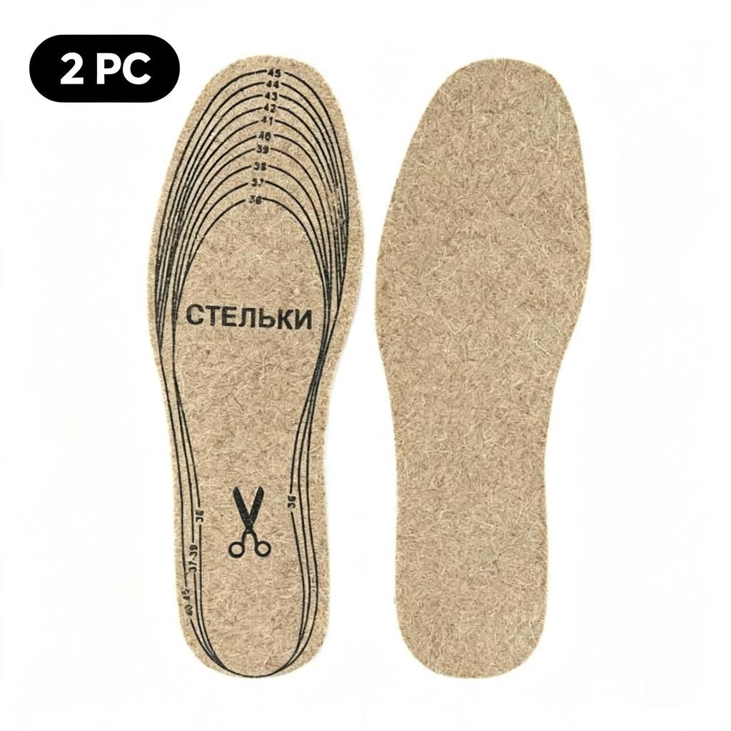 1/2/3/5/10 Pcs Wool Felt Insoles Winter Warm Boot Shoe Insert Insoles for Men