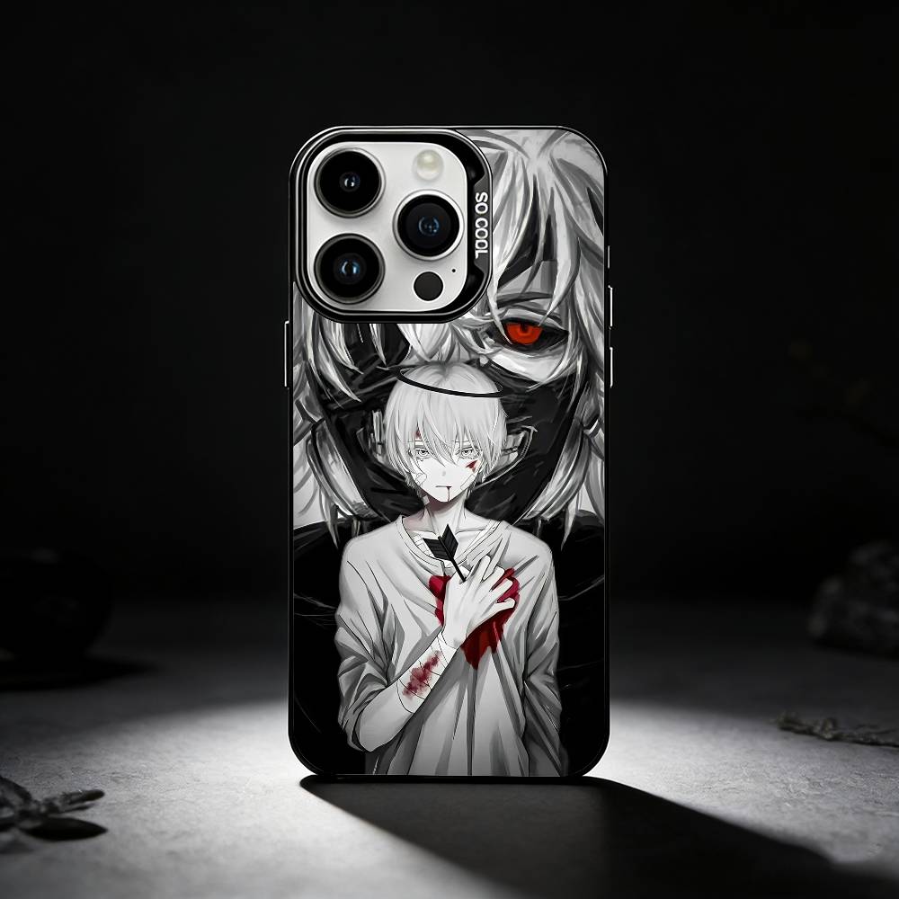 Tokyo Ghoul Phone Case For iPhone 17,16,15,14,13,12,11 Plus,Pro Max,XS,Colored silver phone case
