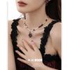 Sense Crown Love Necklace Dark Wind Pearl Clavicle Chain Personality Versatile Zircon Pendant