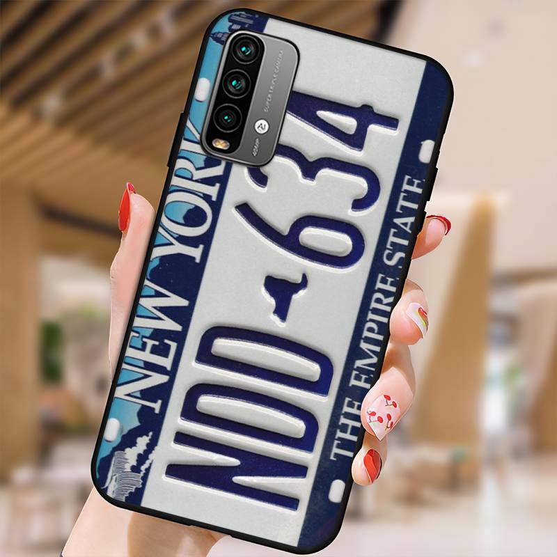 Luxury New York Plate Number Phone Case For Xiaomi9 10 11PRO LITE Redmi NOTE7 8 9 10A PRO K40 Poco3 Shell