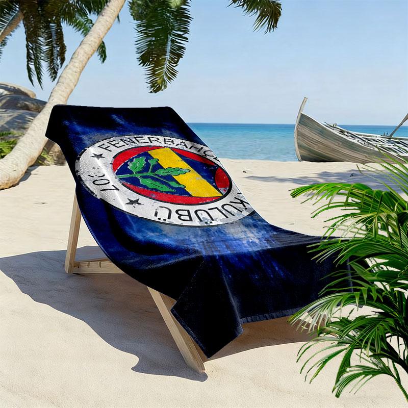 Fenerbahce SK Logo Print Beach Towel, Large Soft Quick Dry Towel for Beach Camping Swimming