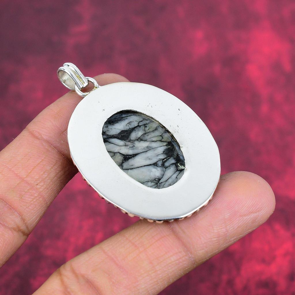 Pinolith Jewelry, 925 Solid Sterling Silver Pendant Handmade Gemstone Jewelry, Gifts For Wife Brand New Pendant