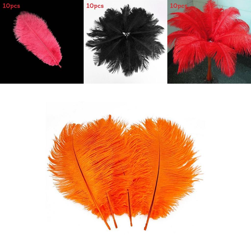 Beautifully Crafted 12-14 Inch Natural Ostrich Feathers For Luxurious Table Displays
