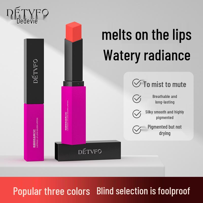 Dedevev Silky Matte Highlighter Lipstick - Moisturizing, Long-Lasting, Multi-Color