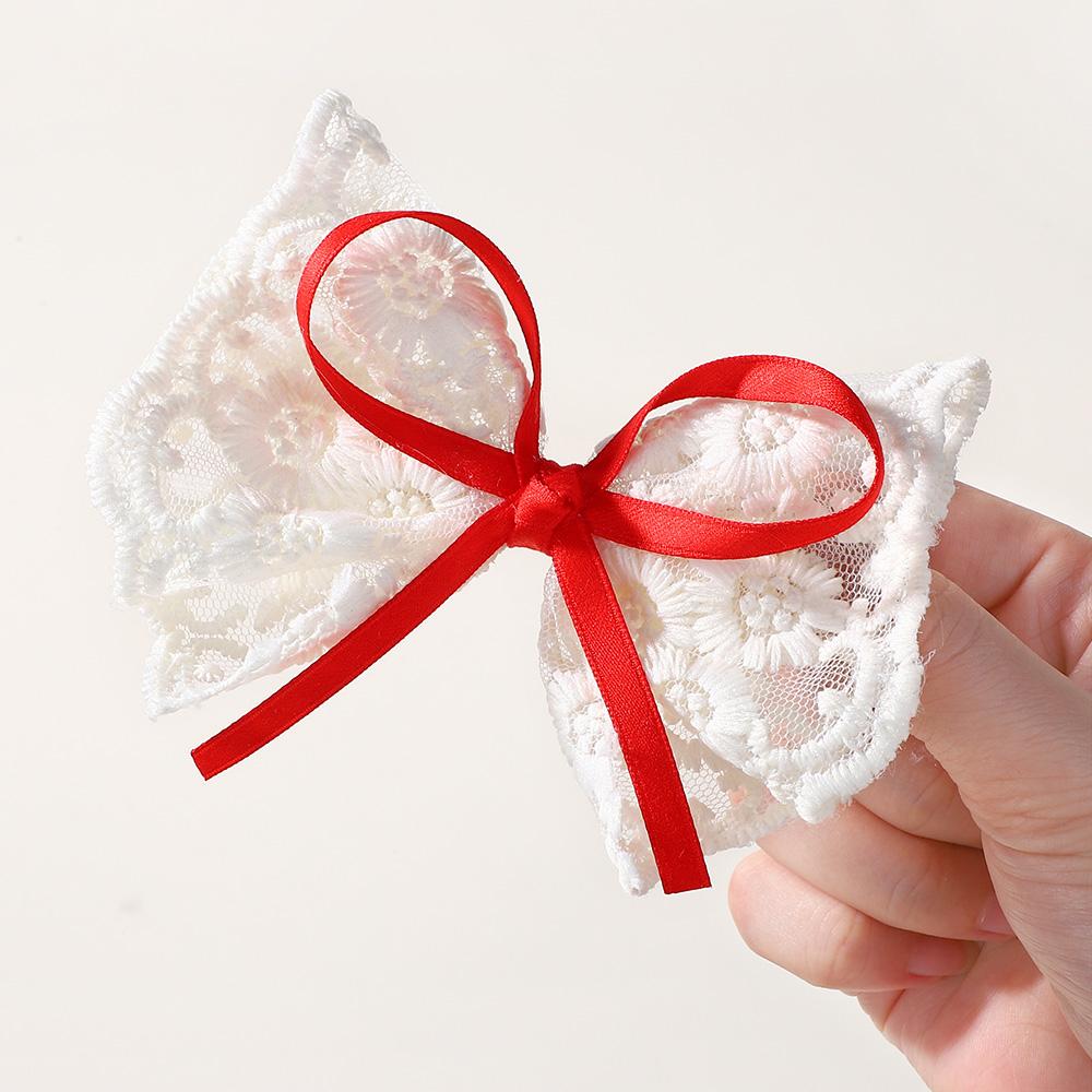 Clipsuri de păr noi cu fundă din dantelă pentru fetiță, dulci, elegante, agrafe de păr cu fundă, barrete, podoabă de cap făcută manual, accesorii de păr pentru copii, cadouri