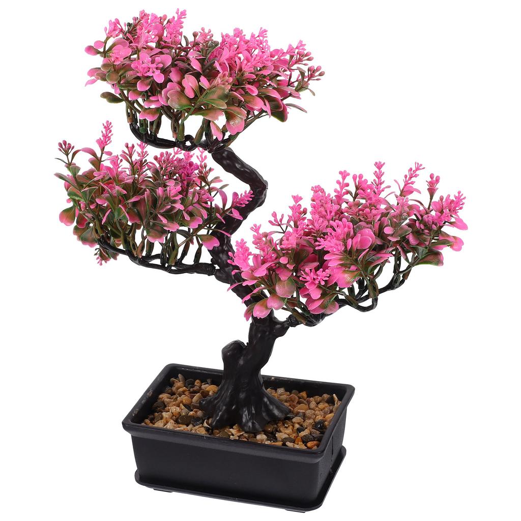 Fake Potted Bonsai Artificial Greenery Simulation Plants for Office Home Decor No Maintenance Required Easy Clean with Damp