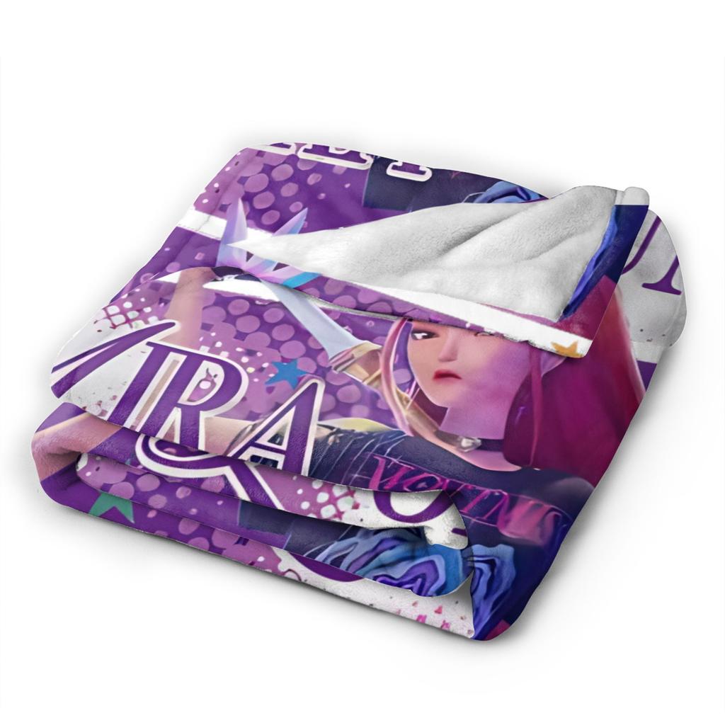 HUNTRIX KPOP Dämonenjäger Anime Decken Flanell Dekoration Multifunktionale Super Warme Überwurfdecken für Bett Reisen Bettüberwürfe