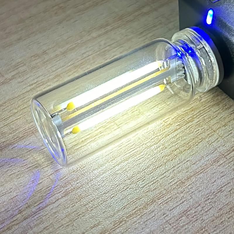 Lights by Night, Mini LED Bulb Lamp, Plug-in, Warm White, Ideal for Bedroom, Nursery, Car USB Atmosphere Light, Multi-Color (Red)