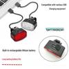 Super jasná vodotěsná USB dobíjecí sada předního a zadního světla na kolo pro noční jízdu