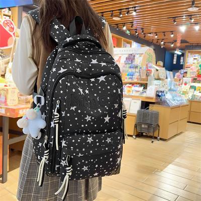 Zaino Scolastico da Donna con Stampa a Stelle