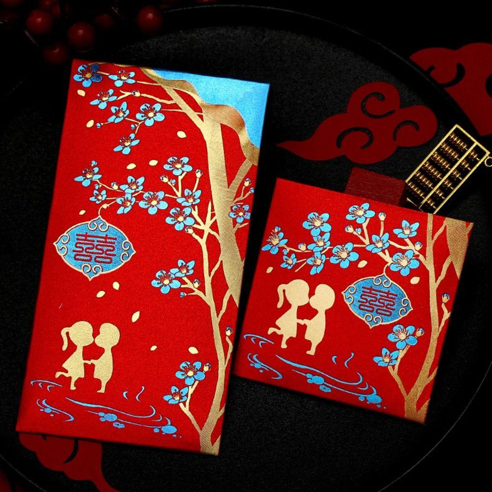 New Year's Blessing Bag Red Envelope New Year Packet Money Bags 10pcs/set Red Pocket  DIY Packing