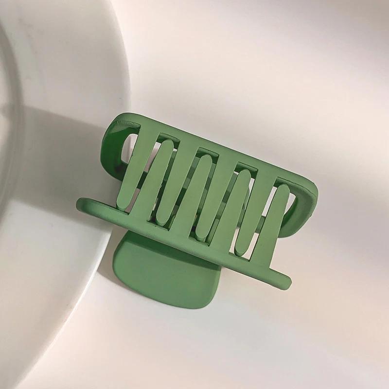 New Small Hair Claw Clips Women Square High Ponytail Clip Clamp Korean Simple Matte Non Slip Barrettes Girl Hair Accessories