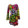 European & American Women's Retro Hippie Dress with Headscarf - Fresh & Sweet Festival Style