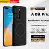KEKLLE Magnetyczne Etui do Ładowania Bezprzewodowego do Huawei P40 Pro, Matowe Ochronne Etui Anti-Drop w Kolorze Nocnej Czerni