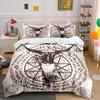 Goat Skull Pentagram Bedding Set Bedding set (1 duvet cover, 2 pillowcases, duvet not included)