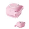 For Silicone Massage Bath Brush: Pink Soap Dispenser Handle Body Shower Scrubber for Exfoliating and Cleansing