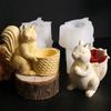 3D Mini Squirrel Silicone Mold Basket Design Flexible Resin for DIY Crafts Desktop Decoration High-Quality