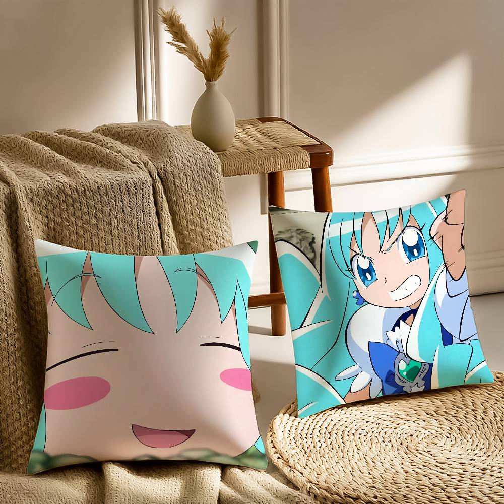 E-Erika Kurumi Pillow Case Sofa and Living Room Decorative Cushion Covers Dust-proof and Mite-proof Invisible Zipper
